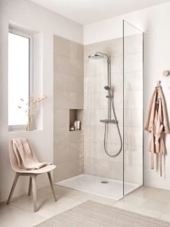 GROHE QuickFix Vitalio Start 100 Waterbesparende Douchekop - Ø 10 Cm - EcoJoy - 2 Straalstanden -Badkamer Kast Winkel 900x1200 43