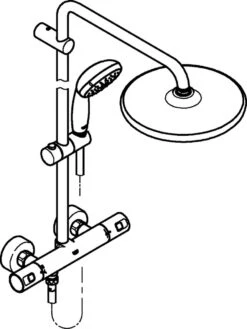 GROHE Vitalio Start 250 Regendouche - ø 25 Cm - Rond - Zwart -Badkamer Kast Winkel 902x1200 5