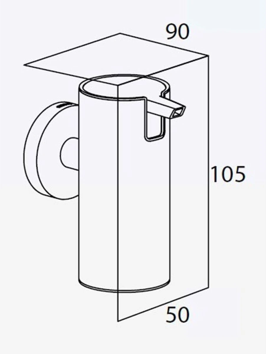 Tiger Boston Zeepdispenser 75 Ml - RVS Geborsteld 6 Tiger Boston Zeepdispenser 75 Ml - RVS Geborsteld - Afbeelding 6