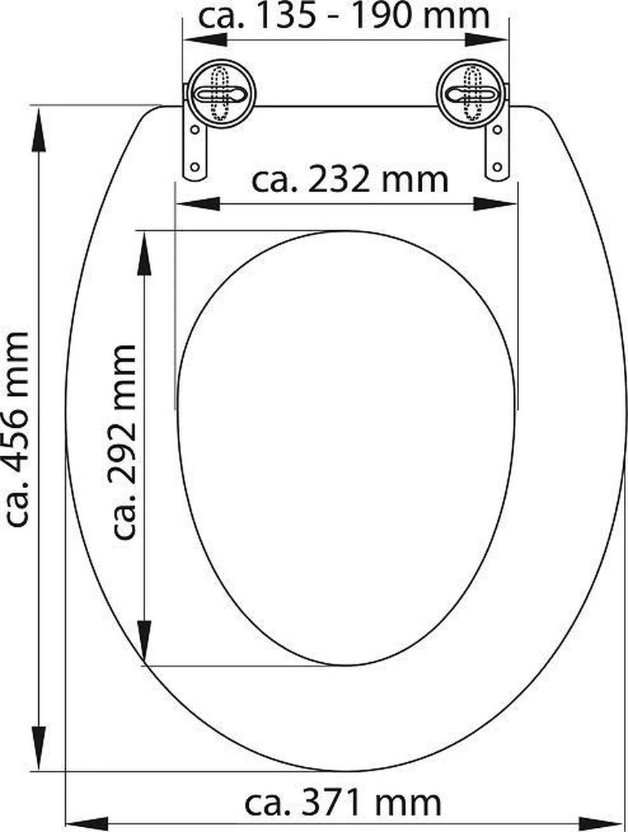 SCHÜTTE WC-Bril 82000 WHITE - Duroplast - RVS-Scharnieren - Gelakt - Wit 3 SCHÜTTE WC-Bril 82000 WHITE - Duroplast - RVS-Scharnieren - Gelakt - Wit - Afbeelding 3