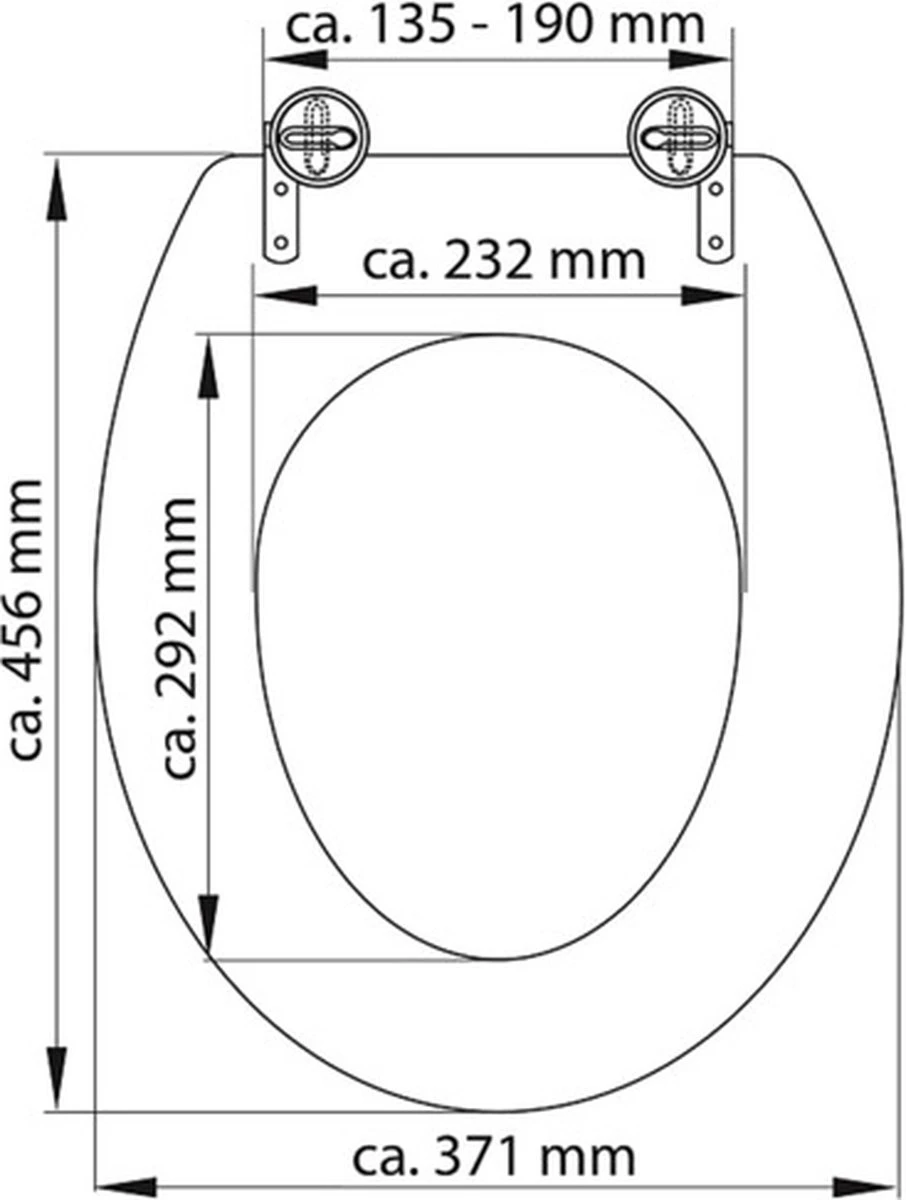 SCHÜTTE WC-Bril 82000 WHITE - Duroplast - RVS-Scharnieren - Gelakt - Wit 9 SCHÜTTE WC-Bril 82000 WHITE - Duroplast - RVS-Scharnieren - Gelakt - Wit - Afbeelding 9
