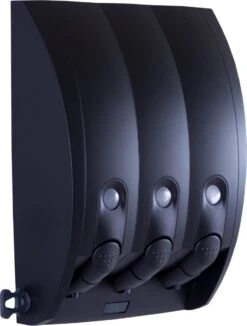 Aquathof, Zeepdispenser, Mat Zwart, 3 Kamer, 3 Reservoirs, 3x350ml, Hangend, Wandmontage 17 Aquathof, Zeepdispenser, Mat Zwart, 3 Kamer, 3 Reservoirs, 3x350ml, Hangend, Wandmontage -Badkamer Kast Winkel 908x1200 3