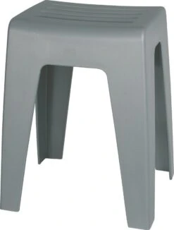 WENKO Badkamerkruk Kumba 38x47cm In Grijs Kunststof - Douchekruk -Badkamer Kast Winkel 909x1200 3