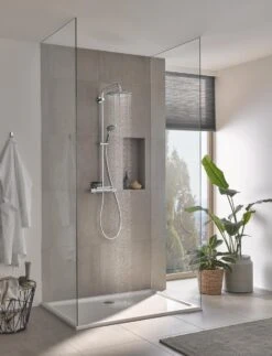 GROHE QuickFix Vitalio Joy 260 Regendouche - CoolTouch - Met Planchet - ø 26 Cm - Chroom -Badkamer Kast Winkel 918x1200 3