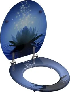 SCHÜTTE WC-Bril 80082 WATER LILY - MDF-Hout - RVS Scharnieren - Decor - 3-zijdige Print -Badkamer Kast Winkel 918x1200 7