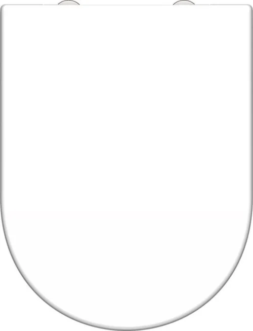 SCHÜTTE WC-Bril 82910 D-SHAPE WHITE - Duroplast - D-vorm - Soft Close - Afklikbaar - RVS-Scharnieren - Gelakt - Wit