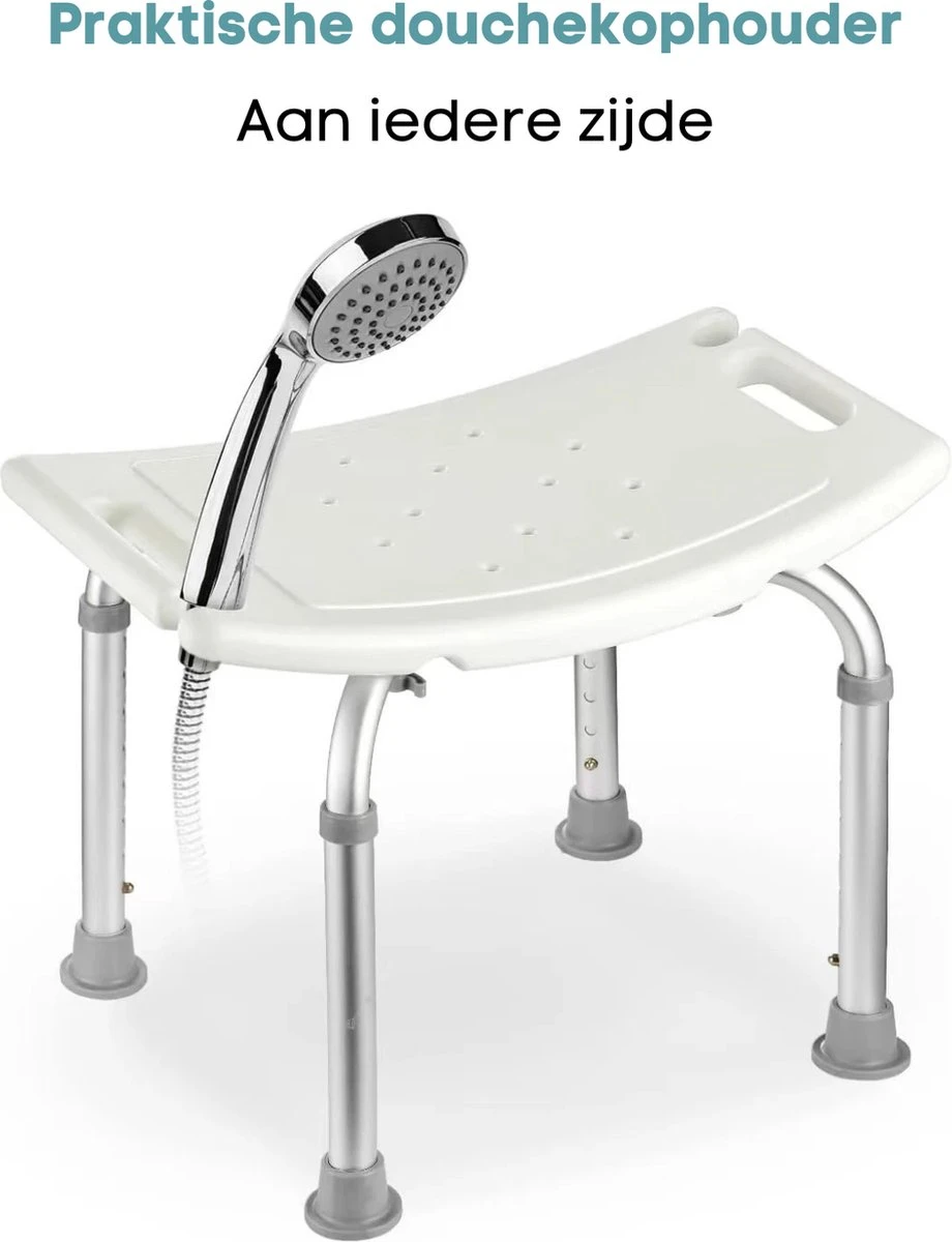 Life&Home Douchekruk - Wandbeugel Bijgeleverd - Douchestoel - 6 Hoogtes - Max 130 Kg - Handgrepen 5 Life&Home Douchekruk - Wandbeugel Bijgeleverd - Douchestoel - 6 Hoogtes - Max 130 Kg - Handgrepen - Afbeelding 5