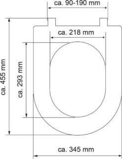 SCHÜTTE WC-Bril 82910 D-SHAPE WHITE - Duroplast - D-vorm - Soft Close - Afklikbaar - RVS-Scharnieren - Gelakt - Wit -Badkamer Kast Winkel 924x1200 1