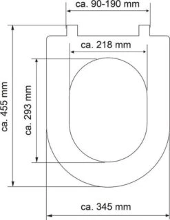 SCHÜTTE WC-Bril 82910 D-SHAPE WHITE - Duroplast - D-vorm - Soft Close - Afklikbaar - RVS-Scharnieren - Gelakt - Wit -Badkamer Kast Winkel 925x1200 4