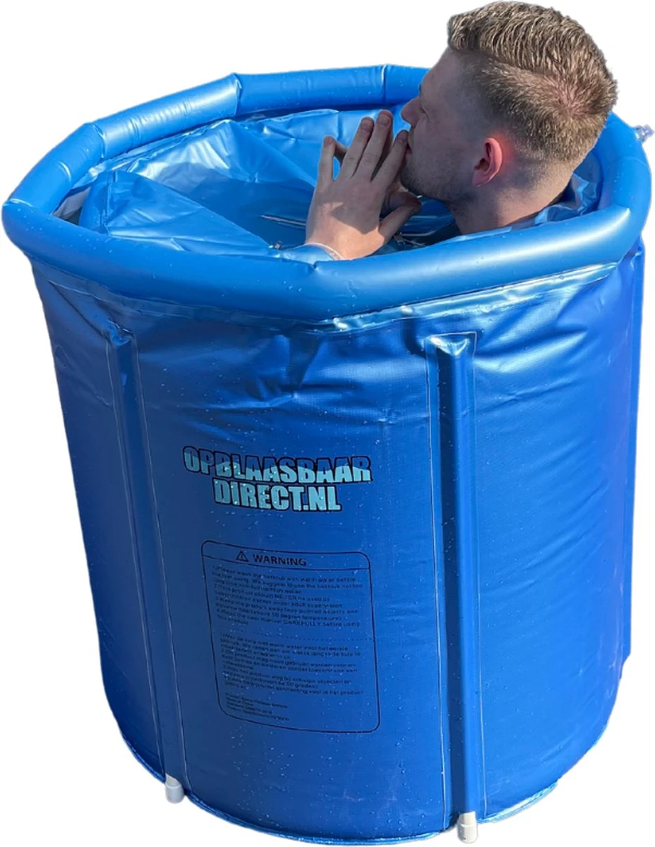 OpblaasbaarDirect | Opblaasbaar Bad - 1 Persoons Balkonbad - IJsbad / Tub Met Afvoerslang En Opblaasbare Rand - Met Comfortable Zitting - 75x80cm - Ijschallenge 1 OpblaasbaarDirect | Opblaasbaar Bad - 1 Persoons Balkonbad - IJsbad / Tub Met Afvoerslang En Opblaasbare Rand - Met Comfortable Zitting - 75x80cm - Ijschallenge