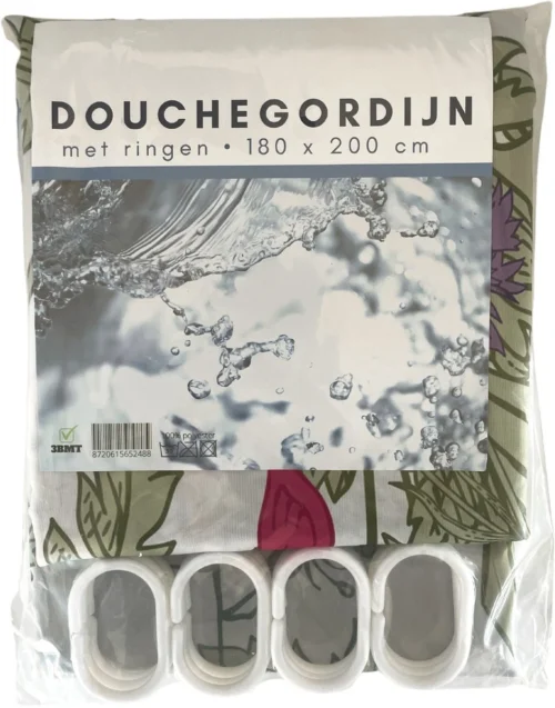 3BMT Douchegordijn Design - Bloemen - 180 X 200 Cm - Met Ringen 9 3BMT Douchegordijn Design - Bloemen - 180 X 200 Cm - Met Ringen -Badkamer Kast Winkel 942x1200 1