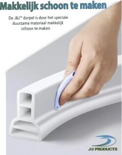 Merkloos Hoge Zelfklevende Waterkering Badkamer 200 Cm - Douchedorpel - Wateroverlast - Douchebak - Waterstopper - Sanitair Dorpel -Badkamer Kast Winkel 947x1200 4