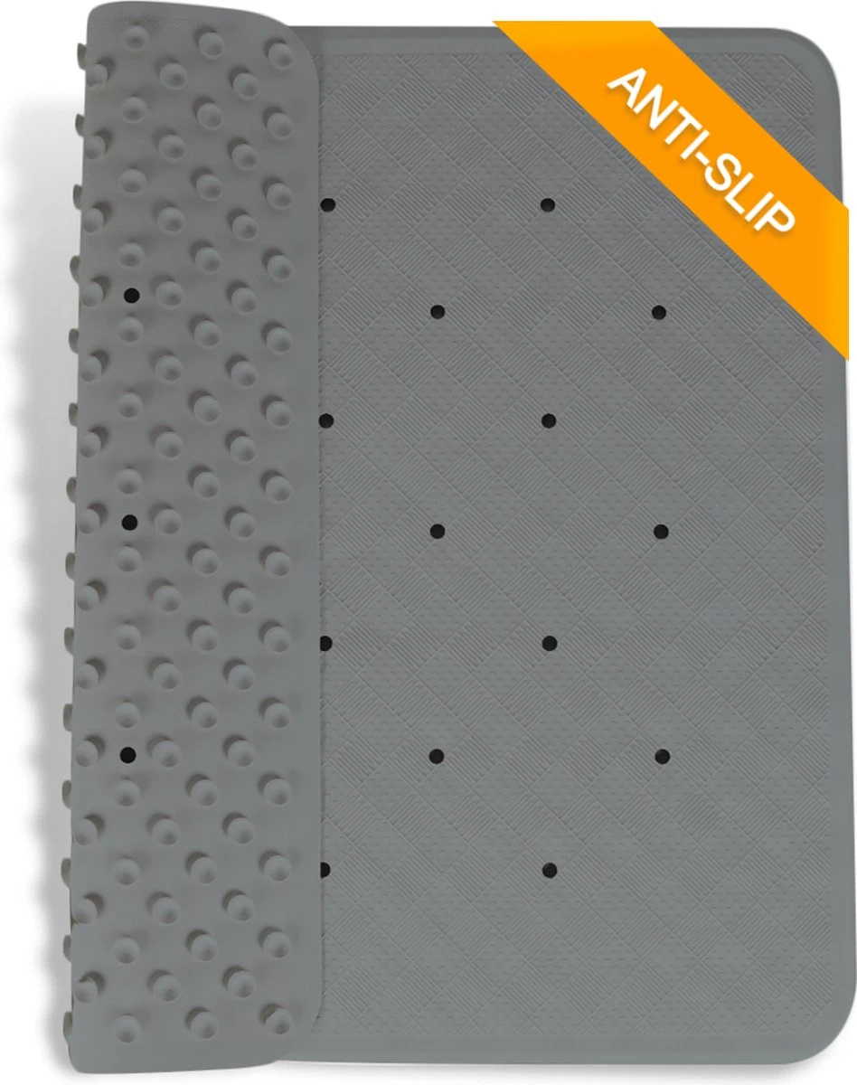 Douchemat Antislip Grijs - 53 X 53 Cm - Antislipmat Douche - Badmat 1 Douchemat Antislip Grijs - 53 X 53 Cm - Antislipmat Douche - Badmat