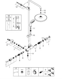 GROHE Vitalio Start 250 Regendouche - ø 25 Cm - Rond - Zwart -Badkamer Kast Winkel 952x1200 1