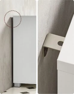 Signature Home Beirut Wastafel - Badkamerkast Met 3 Grote Lades - Badkamerkast - 2 Vakken Achter De Deur - Badkameronderkast Met Poten - 30 X 70 X 64 Cm - Wit -Badkamer Kast Winkel 952x1200 2