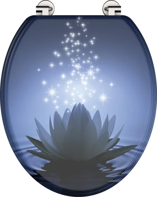 SCHÜTTE WC-Bril 80082 WATER LILY - MDF-Hout - RVS Scharnieren - Decor - 3-zijdige Print