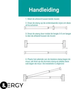 Douchestang Uitschuifbaar 70 - 110 Cm | Douchegordijn Stang | Zwart | Kledingroede Verstelbaar | Ophangsysteem | Kledingstang -Badkamer Kast Winkel 960x1200 15