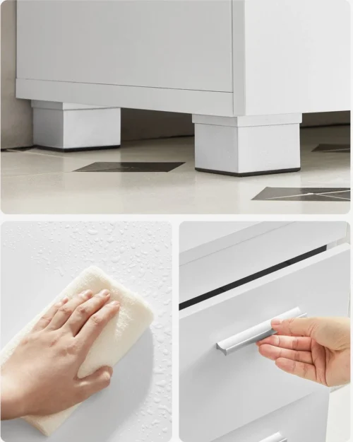 Signature Home Beirut Wastafel - Badkamerkast Met 3 Grote Lades - Badkamerkast - 2 Vakken Achter De Deur - Badkameronderkast Met Poten - 30 X 70 X 64 Cm - Wit 9 Signature Home Beirut Wastafel - Badkamerkast Met 3 Grote Lades - Badkamerkast - 2 Vakken Achter De Deur - Badkameronderkast Met Poten - 30 X 70 X 64 Cm - Wit -Badkamer Kast Winkel 960x1200 18