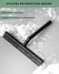 Douchewisser Zwart Met Ophangsysteem- Badkamer Accessoires- Raamwisser- Trekker Douche- Silicone- 21cm X 16cm -Badkamer Kast Winkel 960x1200 3