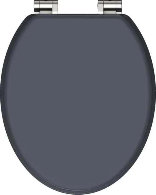 SCHÜTTE WC-Bril 80104 SPIRIT ANTHRAZIT - MDF-Hout - Soft Close - Verchroomde Scharnieren - Gelakt - Gesatineerd Antraciet