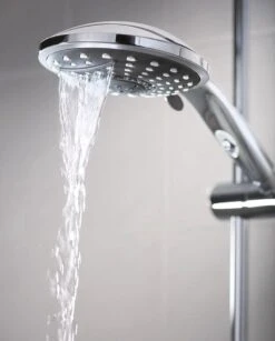 SCHÜTTE Niagara Handdouche - Douchekop Ø 15 Cm - 5 Standen - Watervaluitloop - Waterstop - Chroom -Badkamer Kast Winkel 967x1200