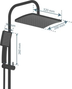 SCHÜTTE Mallorca Douchesysteem - Regendouche - 95 Cm Stang - Wandhouder In Hoogte Verstelbaar - Mat Zwart 17 SCHÜTTE Mallorca Douchesysteem - Regendouche - 95 Cm Stang - Wandhouder In Hoogte Verstelbaar - Mat Zwart -Badkamer Kast Winkel 968x1200 1