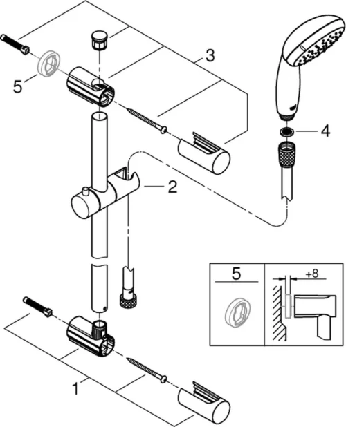 GROHE QuickFix Vitalio Start II Doucheset - Waterbesparende Handdouche - ø 10 Cm - Glijstang 60 Cm - Doucheslang 175 Cm 13 GROHE QuickFix Vitalio Start II Doucheset - Waterbesparende Handdouche - ø 10 Cm - Glijstang 60 Cm - Doucheslang 175 Cm -Badkamer Kast Winkel 971x1200 1