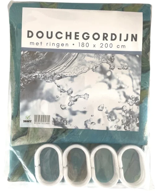 3BMT Douchegordijn Design - Amandelbloesem Van Gogh - 180 X 200 Cm - Met Ringen -Badkamer Kast Winkel 972x1200 5