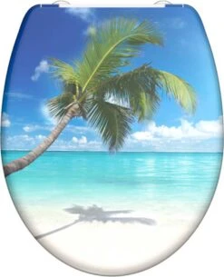 SCHÜTTE WC-Bril 82363 CARRIBEAN - Duroplast - Soft Close - Afklikbaar - RVS-Scharnieren - Decor - 3-zijdige Print -Badkamer Kast Winkel 973x1200 3