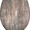 SCHÜTTE WC-Bril 82368 OLD WOOD - Duroplast - Soft Close - Afklikbaar - RVS-Scharnieren - Decor - 3-zijdige Print