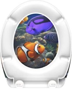 SCHÜTTE WC-Bril 82372 SEA LIFE - Duroplast - Soft Close - Afklikbaar - RVS-Scharnieren - Decor - 3-zijdige Print -Badkamer Kast Winkel 977x1200 15