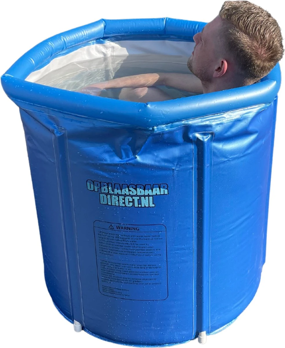 OpblaasbaarDirect | Opblaasbaar Bad - 1 Persoons Balkonbad - IJsbad / Tub Met Afvoerslang En Opblaasbare Rand - Met Comfortable Zitting - 75x80cm - Ijschallenge 2 OpblaasbaarDirect | Opblaasbaar Bad - 1 Persoons Balkonbad - IJsbad / Tub Met Afvoerslang En Opblaasbare Rand - Met Comfortable Zitting - 75x80cm - Ijschallenge - Afbeelding 2