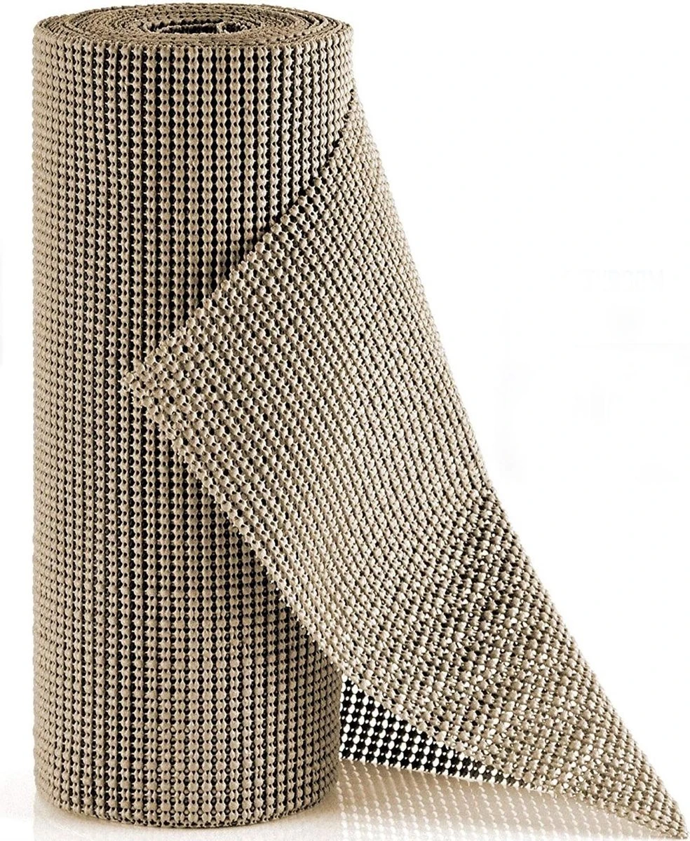 SWILIX ® Antislipmat Voor Kasten En Lades, Douchemat - Badkamermat - Badmat, Dienblad, Vloer - 4 Meter Rol - Anti Slip Mat - 400 X 30 Cm - Beige 1 SWILIX ® Antislipmat Voor Kasten En Lades, Douchemat - Badkamermat - Badmat, Dienblad, Vloer - 4 Meter Rol - Anti Slip Mat - 400 X 30 Cm - Beige