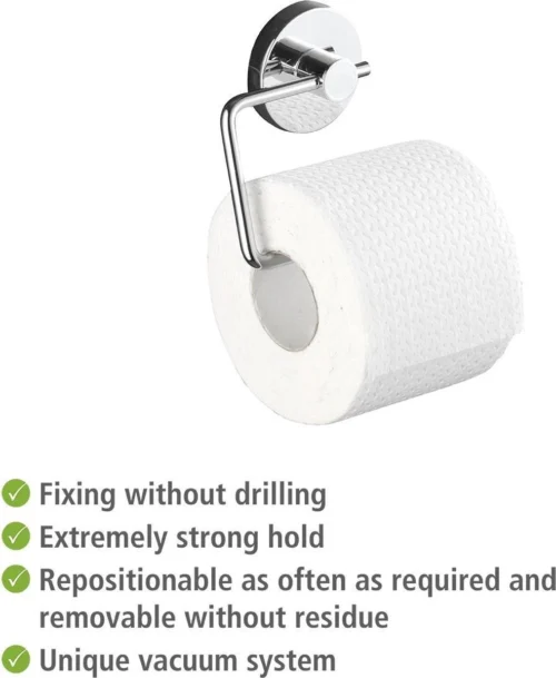 WENKO Vacuum-Loc Toiletrolhouder Milazzo Chroom - WC Rolhouder - Bevestigen Zonder Boren -Badkamer Kast Winkel 986x1200 1