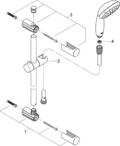 GROHE QuickFix Vitalio Start II Doucheset - Waterbesparende Handdouche - ø 10 Cm - Glijstang 60 Cm - Doucheslang 175 Cm -Badkamer Kast Winkel 990x1200 3