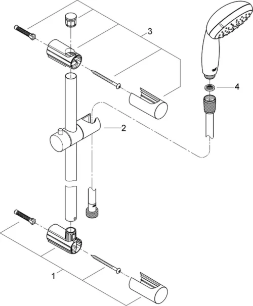 GROHE QuickFix Vitalio Start II Doucheset - Waterbesparende Handdouche - ø 10 Cm - Glijstang 60 Cm - Doucheslang 175 Cm 12 GROHE QuickFix Vitalio Start II Doucheset - Waterbesparende Handdouche - ø 10 Cm - Glijstang 60 Cm - Doucheslang 175 Cm -Badkamer Kast Winkel 990x1200 3