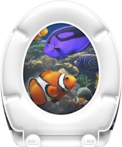 SCHÜTTE WC-Bril 82372 SEA LIFE - Duroplast - Soft Close - Afklikbaar - RVS-Scharnieren - Decor - 3-zijdige Print -Badkamer Kast Winkel 990x1200 6